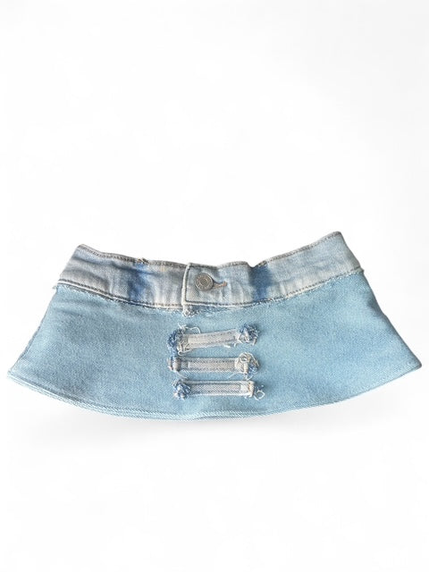 Distressed Denim Open Top Bicket Hat